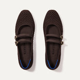 The Double Buckle Mary Jane - Chocolate Mesh
