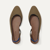 The Almond Slingback - Butterscotch Stripe