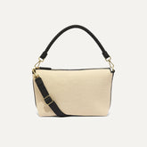 The Daily Crossbody - Black and White Raffia-Knit