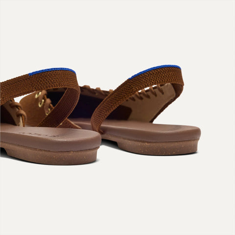 The Almond Slingback - Eyelet Russet
