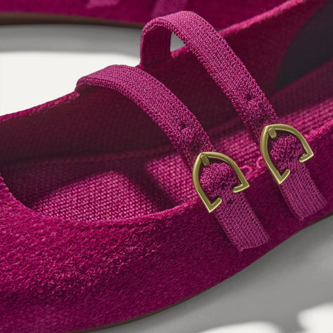 The Double Buckle Mary Jane - ReVelvet™ Mulberry