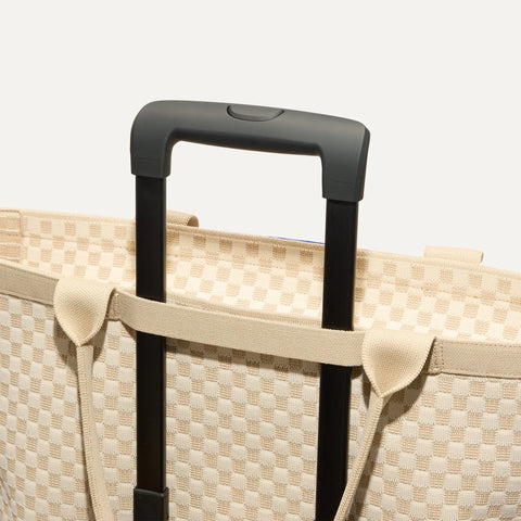 The Zip Travel Tote - Parchment Basketweave