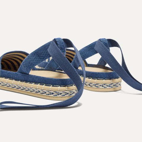 The D'Orsay Espadrille - Deep Sea Stripe