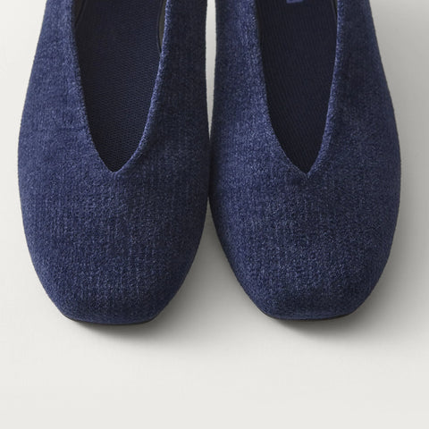 The Max Square Ballerina - ReVelvet™ Navy
