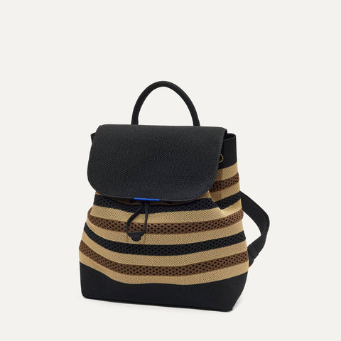 The Cinch Backpack - Mocha Stripe Crochet