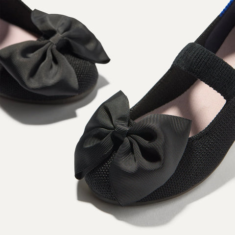 The Kids Big Bow Mary Jane - Black
