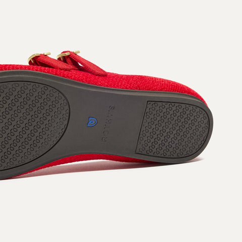 The Double Buckle Mary Jane - ReVelvet™ Red Crisp
