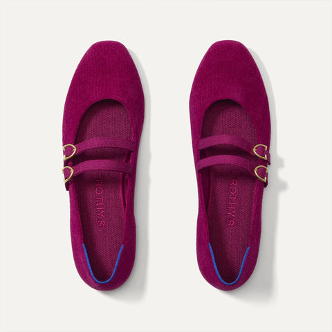 The Double Buckle Mary Jane - ReVelvet™ Mulberry