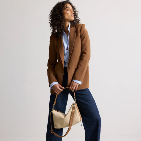 The Daily Crossbody - Macadamia Open-Knit