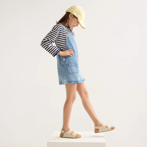 The Kids Double Strap Sandal - Conch