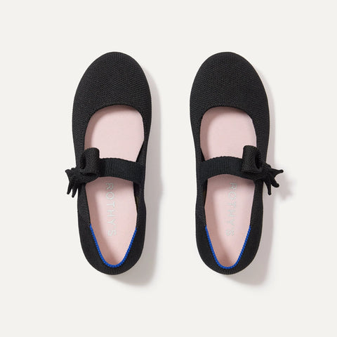 The Kids Tux Bow Mary Jane - Black