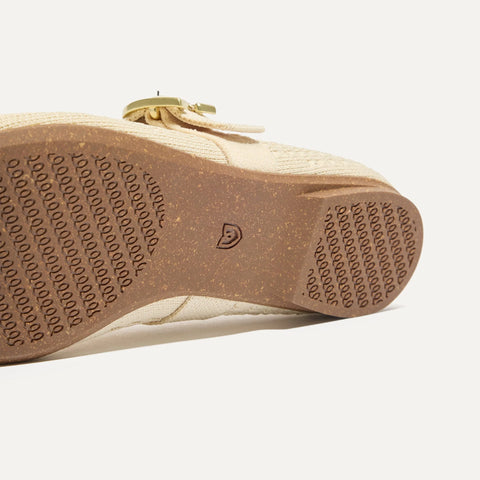 The Max Buckle Mary Jane - Off White Mesh