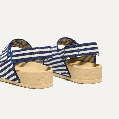 The Kids Double Strap Sandal - Sailor Stripes