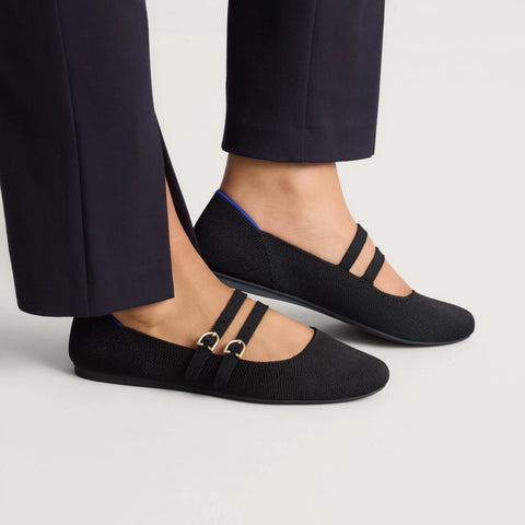 The Double Buckle Mary Jane - Black