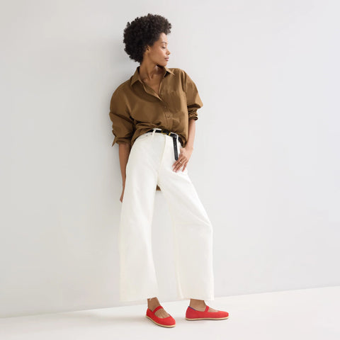 The Cruiser Mary Jane - Poppy Raffia-Knit