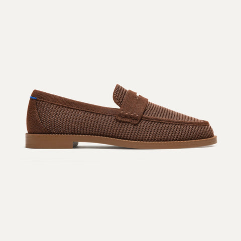 The Penny Loafer - Cinnamon Raffia-Knit
