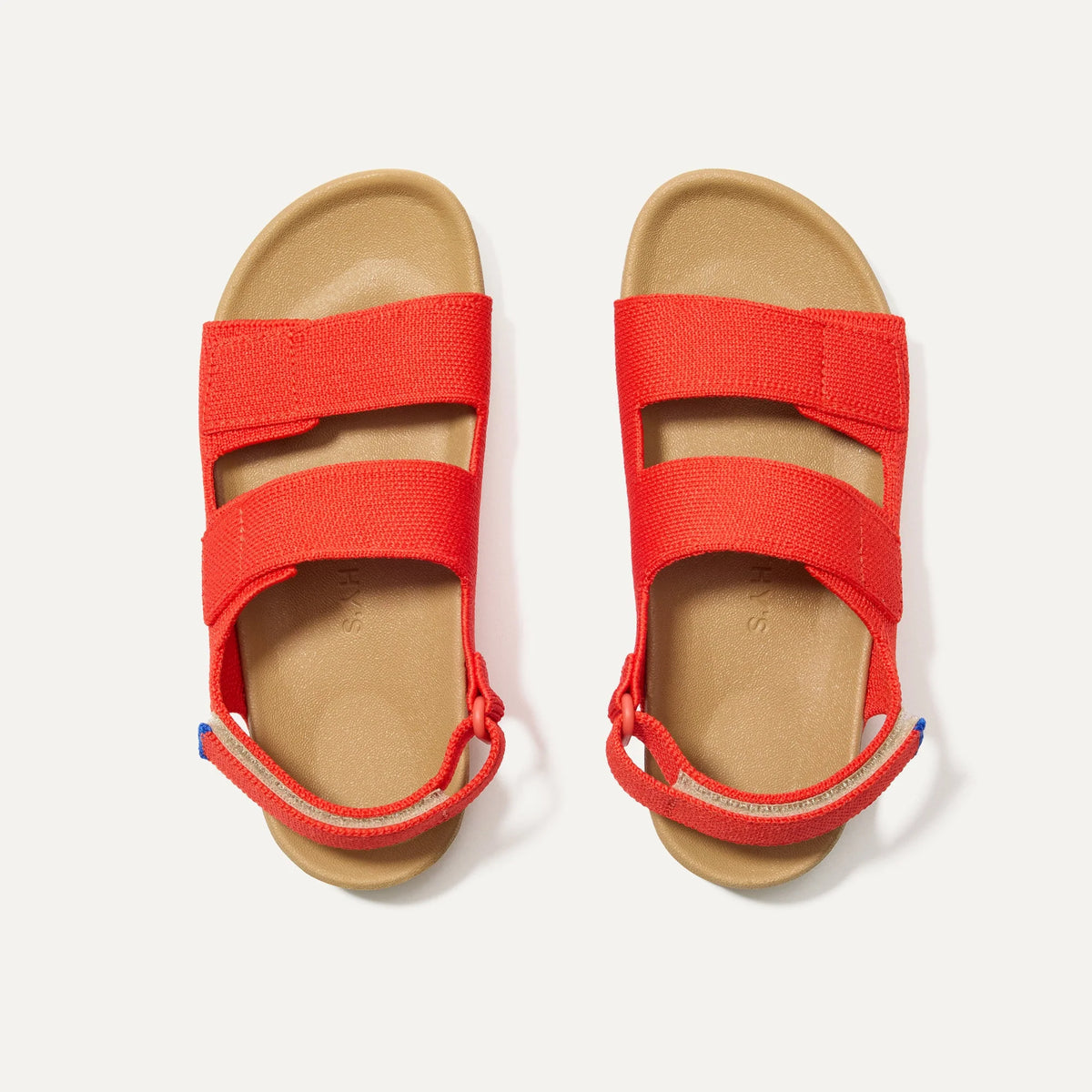 The Kids Double Strap Sandal - Firetruck Red
