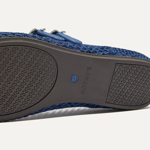 The Double Buckle Mary Jane - Blue Mesh