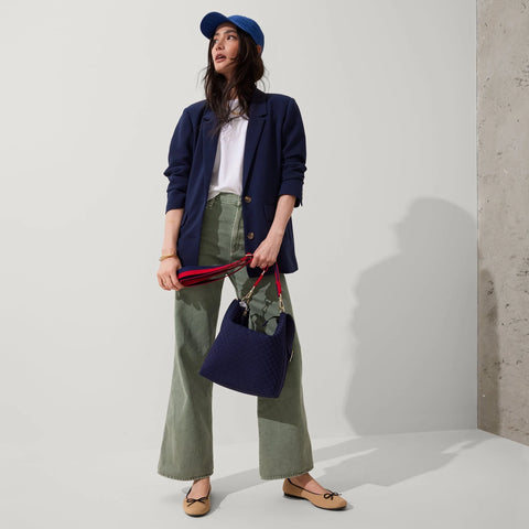 The Crossbody Strap - Navy and Red