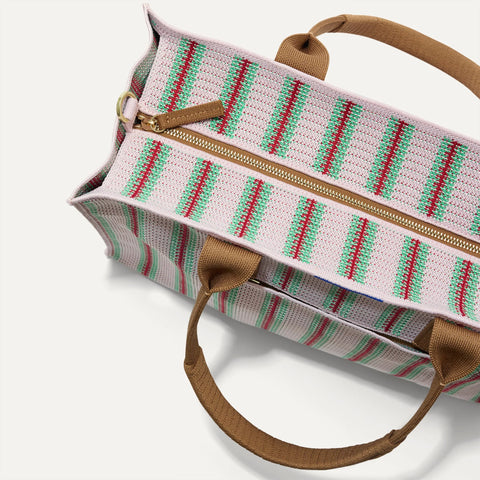 The Classic Tote - Watermelon Market Stripe