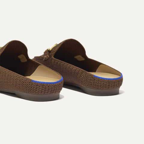 The Double Bit Loafer Mule - Cinnamon Raffia-Knit