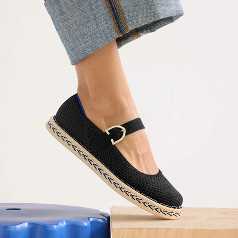 The Espadrille Mary Jane - Black