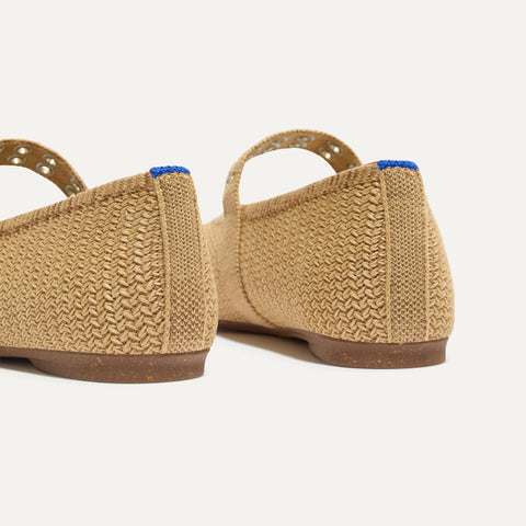 The Max Buckle Mary Jane - Tan Woven