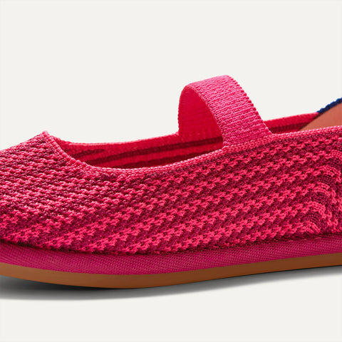 The Mini Mary Jane (for Kids) - Raspberry Stripe