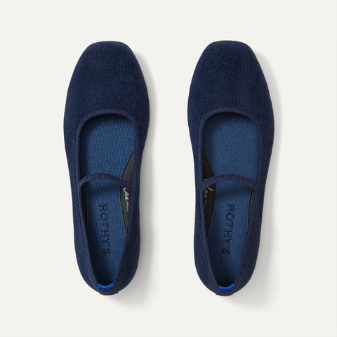 The Max Square Mary Jane - ReVelvet™ Navy