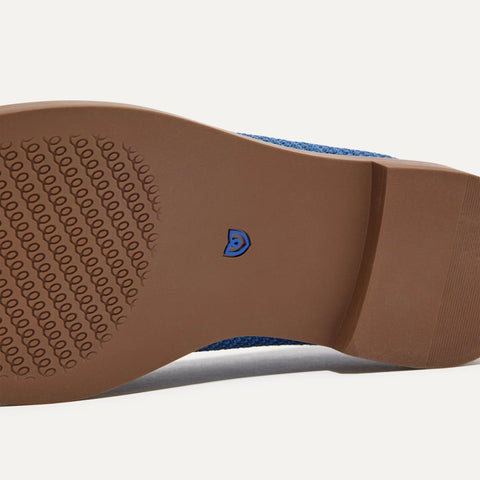 The Penny Loafer - Blue Raffia-Knit