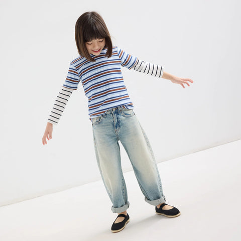 The Mini Mary Jane (for Kids) - Black Raffia-Knit